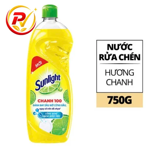 Nước rửa chén Sunlight Chanh 100 đánh bay dầu mỡ cứng đầu