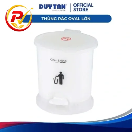 thùng rác oval đạp duy tân loại trung